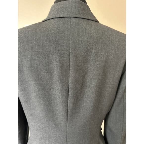 Calvin Klein Notch-Collar Long Sleeve Luxe Stretch Blazer Jacket Gray Size 10 - Picture 8 of 12